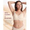 imageMomcozy Nursing Bras for Breastfeeding FB051 Mesh Support Maternity Bra Pregnancy Padded Wireless Breathable BraletteAlmond