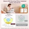 imageMomcozy Pioneering Safety Fence Nursing Pillow for Breastfeeding Wider Feeding Pillows for More Support for Mom ampamp Baby Easier Nursing ampamp Hand Free Fit for All Removable Cotton CoverInk Embrace