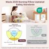 imageMomcozy Pioneering Safety Fence Nursing Pillow for Breastfeeding Wider Feeding Pillows for More Support for Mom ampamp Baby Easier Nursing ampamp Hand Free Fit for All Removable Cotton CoverLemon Whisper
