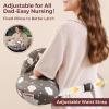 imageMomcozy Pioneering Safety Fence Nursing Pillow for Breastfeeding Wider Feeding Pillows for More Support for Mom ampamp Baby Easier Nursing ampamp Hand Free Fit for All Removable Cotton CoverGrey