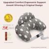 imageMomcozy Pioneering Safety Fence Nursing Pillow for Breastfeeding Wider Feeding Pillows for More Support for Mom ampamp Baby Easier Nursing ampamp Hand Free Fit for All Removable Cotton CoverGrey