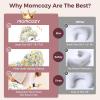 imageMomcozy Pioneering Safety Fence Nursing Pillow for Breastfeeding Wider Feeding Pillows for More Support for Mom ampamp Baby Easier Nursing ampamp Hand Free Fit for All Removable Cotton CoverLemon Whisper