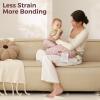imageMomcozy Pioneering Safety Fence Nursing Pillow for Breastfeeding Wider Feeding Pillows for More Support for Mom ampamp Baby Easier Nursing ampamp Hand Free Fit for All Removable Cotton CoverPink