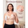 imageMomcozy Pumping Bra Hands Free AllinOne Nursing Bras for Breastfeeding ampamp Pumping Fixed Padding for Enhanced ShapeOyster Pink