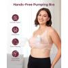 imageMomcozy Pumping Bra Hands Free AllinOne Nursing Bras for Breastfeeding ampamp Pumping Fixed Padding for Enhanced ShapeOyster Pink