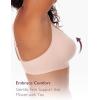 imageMomcozy Seamless Bras for Women Invisible Square Neckline No Underwire Comfort Wireless Everyday Bras Buttery Soft BraletteOyster Pink