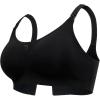 imageMomcozy Nursing Bras for Breastfeeding FB016 Jelly Strip Support Comfort Maternity Bra FullCoverage Seamless Wireless BraBlack