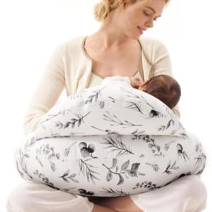 imageMomcozy Pioneering Safety Fence Nursing Pillow for Breastfeeding Wider Feeding Pillows for More Support for Mom ampamp Baby Easier Nursing ampamp Hand Free Fit for All Removable Cotton CoverInk Embrace
