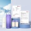 imageMomcozy 22oz Portable Breast Milk Cooler for Outdoor Life Saver with 360 Total Cooling for 24 Hours Larger Capacity Travel Breastmilk Chiller with 2pcs Baby Bottles for Breastmilk Storage GreenPurple