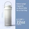 imageMomcozy 22oz Portable Breast Milk Cooler for Outdoor Life Saver with 360 Total Cooling for 24 Hours Larger Capacity Travel Breastmilk Chiller with 2pcs Baby Bottles for Breastmilk Storage GreenCream