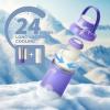 imageMomcozy 22oz Portable Breast Milk Cooler for Outdoor Life Saver with 360 Total Cooling for 24 Hours Larger Capacity Travel Breastmilk Chiller with 2pcs Baby Bottles for Breastmilk Storage GreenPurple