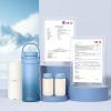 imageMomcozy 22oz Portable Breast Milk Cooler for Outdoor Life Saver with 360 Total Cooling for 24 Hours Larger Capacity Travel Breastmilk Chiller with 2pcs Baby Bottles for Breastmilk Storage GreenBlue