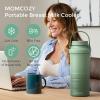 imageMomcozy 22oz Portable Breast Milk Cooler for Outdoor Life Saver with 360 Total Cooling for 24 Hours Larger Capacity Travel Breastmilk Chiller with 2pcs Baby Bottles for Breastmilk Storage GreenGreen