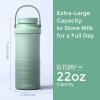 imageMomcozy 22oz Portable Breast Milk Cooler for Outdoor Life Saver with 360 Total Cooling for 24 Hours Larger Capacity Travel Breastmilk Chiller with 2pcs Baby Bottles for Breastmilk Storage GreenGreen