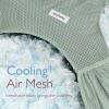 imageMomcozy Adjustable Buckle Baby Wrap Carrier Cooling AirMesh Easy to Wear Baby Carrier Sling Baby Carriers Newborn to Toddler 835lbs Suit for Waist 3047inch Regular Grey GreenAirMeshGrey Green