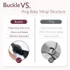 imageMomcozy Adjustable Buckle Baby Wrap Carrier Cooling AirMesh Easy to Wear Baby Carrier Sling Baby Carriers Newborn to Toddler 835lbs Suit for Waist 3047inch Regular Grey GreenDeep Grey