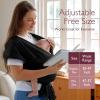 imageMomcozy Adjustable Buckle Baby Wrap Carrier Cooling AirMesh Easy to Wear Baby Carrier Sling Baby Carriers Newborn to Toddler 835lbs Suit for Waist 3047inch Regular Grey GreenDeep Black