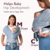 imageMomcozy Adjustable Buckle Baby Wrap Carrier Cooling AirMesh Easy to Wear Baby Carrier Sling Baby Carriers Newborn to Toddler 835lbs Suit for Waist 3047inch Regular Grey GreenGrey