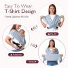 imageMomcozy Adjustable Buckle Baby Wrap Carrier Cooling AirMesh Easy to Wear Baby Carrier Sling Baby Carriers Newborn to Toddler 835lbs Suit for Waist 3047inch Regular Grey GreenGrey