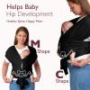 imageMomcozy Adjustable Buckle Baby Wrap Carrier Cooling AirMesh Easy to Wear Baby Carrier Sling Baby Carriers Newborn to Toddler 835lbs Suit for Waist 3047inch Regular Grey GreenDeep Black