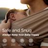 imageMomcozy Baby Carrier AirMesh  The Perfect Summer Water Sling for Newborns to Toddler 835 lbs  Cooling Breathable and Lightweight Baby Wrap Nice for Summer Pool Beach Swimming Charcoal GrayLight Curry