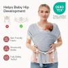 imageMomcozy Baby Carrier AirMesh  The Perfect Summer Water Sling for Newborns to Toddler 835 lbs  Cooling Breathable and Lightweight Baby Wrap Nice for Summer Pool Beach Swimming Charcoal GrayGrey