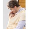 imageMomcozy Baby Carrier AirMesh  The Perfect Summer Water Sling for Newborns to Toddler 835 lbs  Cooling Breathable and Lightweight Baby Wrap Nice for Summer Pool Beach Swimming Charcoal GrayAir MeshBeige