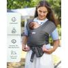 imageMomcozy Baby Carrier AirMesh  The Perfect Summer Water Sling for Newborns to Toddler 835 lbs  Cooling Breathable and Lightweight Baby Wrap Nice for Summer Pool Beach Swimming Charcoal GrayAir MeshBlue Gray