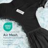 imageMomcozy Baby Carrier AirMesh  The Perfect Summer Water Sling for Newborns to Toddler 835 lbs  Cooling Breathable and Lightweight Baby Wrap Nice for Summer Pool Beach Swimming Charcoal GrayAir MeshBlack