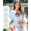 imageMomcozy Baby Carrier AirMesh  The Perfect Summer Water Sling for Newborns to Toddler 835 lbs  Cooling Breathable and Lightweight Baby Wrap Nice for Summer Pool Beach Swimming Charcoal GrayAir MeshLight Blue
