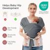 imageMomcozy Baby Carrier AirMesh  The Perfect Summer Water Sling for Newborns to Toddler 835 lbs  Cooling Breathable and Lightweight Baby Wrap Nice for Summer Pool Beach Swimming Charcoal GrayDeep Grey