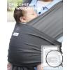 imageMomcozy Baby Carrier AirMesh  The Perfect Summer Water Sling for Newborns to Toddler 835 lbs  Cooling Breathable and Lightweight Baby Wrap Nice for Summer Pool Beach Swimming Charcoal GrayAir MeshBlue Gray