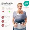 imageMomcozy Baby Carrier AirMesh  The Perfect Summer Water Sling for Newborns to Toddler 835 lbs  Cooling Breathable and Lightweight Baby Wrap Nice for Summer Pool Beach Swimming Charcoal GrayGradient Blue