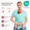 imageMomcozy Baby Carrier AirMesh  The Perfect Summer Water Sling for Newborns to Toddler 835 lbs  Cooling Breathable and Lightweight Baby Wrap Nice for Summer Pool Beach Swimming Charcoal GrayLake Blue