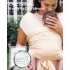 imageMomcozy Baby Carrier AirMesh  The Perfect Summer Water Sling for Newborns to Toddler 835 lbs  Cooling Breathable and Lightweight Baby Wrap Nice for Summer Pool Beach Swimming Charcoal GrayAir MeshLight Beige