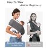 imageMomcozy Baby Carrier AirMesh  The Perfect Summer Water Sling for Newborns to Toddler 835 lbs  Cooling Breathable and Lightweight Baby Wrap Nice for Summer Pool Beach Swimming Charcoal GrayAir MeshBlue Gray