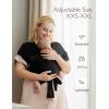 imageMomcozy Baby Carrier AirMesh  The Perfect Summer Water Sling for Newborns to Toddler 835 lbs  Cooling Breathable and Lightweight Baby Wrap Nice for Summer Pool Beach Swimming Charcoal GrayAir MeshBlack