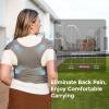 imageMomcozy Baby Carrier AirMesh  The Perfect Summer Water Sling for Newborns to Toddler 835 lbs  Cooling Breathable and Lightweight Baby Wrap Nice for Summer Pool Beach Swimming Charcoal GrayBrown