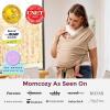 imageMomcozy Baby Carrier AirMesh  The Perfect Summer Water Sling for Newborns to Toddler 835 lbs  Cooling Breathable and Lightweight Baby Wrap Nice for Summer Pool Beach Swimming Charcoal GrayLight Curry