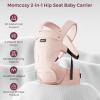 imageMomcozy Baby Carrier with Hip Seat 2in1 ForwardFacing Carry for Active Babies Detachable HandsFree Carrier up to 44lbs Breathable Infant Carrier Fits Waist Sizes up to 45 Inches AirMesh GreyAir MeshPink