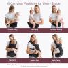 imageMomcozy Baby Carrier with Hip Seat 2in1 ForwardFacing Carry for Active Babies Detachable HandsFree Carrier up to 44lbs Breathable Infant Carrier Fits Waist Sizes up to 45 Inches AirMesh GreyBlack