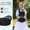 imageMomcozy Baby Carrier with Hip Seat 2in1 ForwardFacing Carry for Active Babies Detachable HandsFree Carrier up to 44lbs Breathable Infant Carrier Fits Waist Sizes up to 45 Inches AirMesh GreyBlack