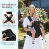 imageMomcozy Baby Carrier with Hip Seat 2in1 ForwardFacing Carry for Active Babies Detachable HandsFree Carrier up to 44lbs Breathable Infant Carrier Fits Waist Sizes up to 45 Inches AirMesh GreyBlack