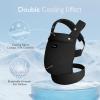 imageMomcozy Baby Carrier with Natural Cotton Linen Built to Last Ergonomic Design Lightweight and Comfortable HandsFree for MomsampampDads Brown CheckerboardAir MeshBlack