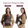 imageMomcozy Baby Carrier with Natural Cotton Linen Built to Last Ergonomic Design Lightweight and Comfortable HandsFree for MomsampampDads Brown CheckerboardCottonLeopard