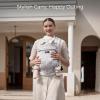imageMomcozy Baby Carrier with Natural Cotton Linen Built to Last Ergonomic Design Lightweight and Comfortable HandsFree for MomsampampDads Brown CheckerboardLinenTime Heritage Beige