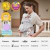 imageMomcozy Baby Carrier with Natural Cotton Linen Built to Last Ergonomic Design Lightweight and Comfortable HandsFree for MomsampampDads Brown CheckerboardLinenTime Heritage Beige