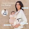 imageMomcozy Baby Carrier with Natural Cotton Linen Built to Last Ergonomic Design Lightweight and Comfortable HandsFree for MomsampampDads Brown CheckerboardAir MeshPink