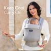 imageMomcozy Baby Carrier with Natural Cotton Linen Built to Last Ergonomic Design Lightweight and Comfortable HandsFree for MomsampampDads Brown CheckerboardAir MeshGrey