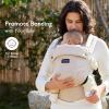 imageMomcozy Baby Carrier with Natural Cotton Linen Built to Last Ergonomic Design Lightweight and Comfortable HandsFree for MomsampampDads Brown CheckerboardCottonKhaki